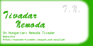 tivadar nemoda business card